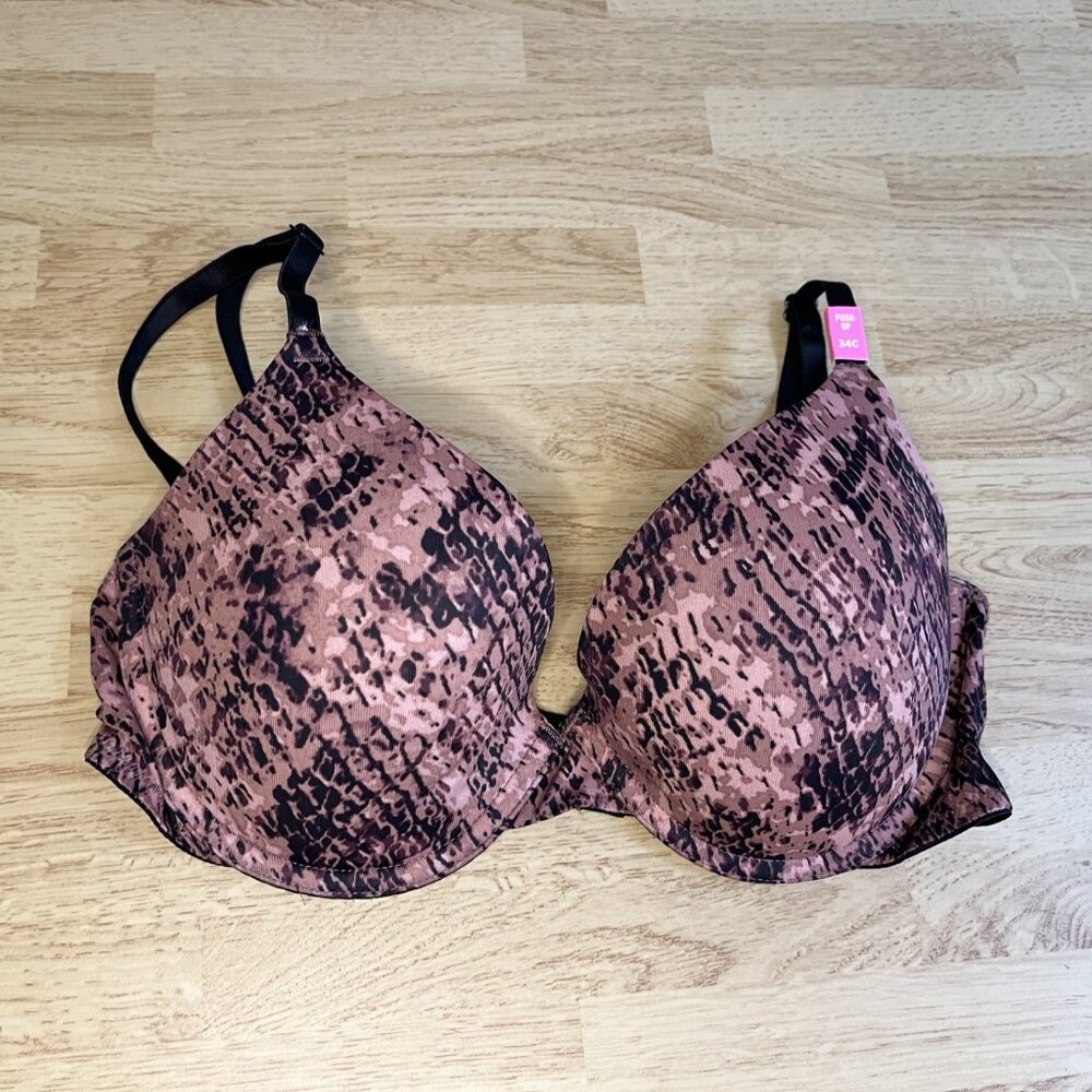 NWT Victoria's Secret PINK Pushup Bra in Snake Skin Print